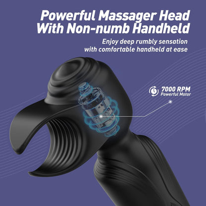 2 IN 1 Penis Trainer Vibrator Glans Massage Masturbator with 7 Vibration Modes