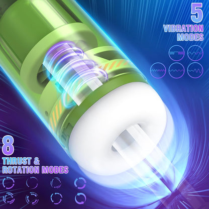 3 IN 1 Automatic Male Masturbator with Upgrade 8 Thrusting Rotating & 5 Vibration