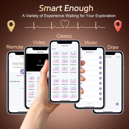 APP Control Cock Ring Penis Trainer Vibrator Stimulator with 9 Vibrations