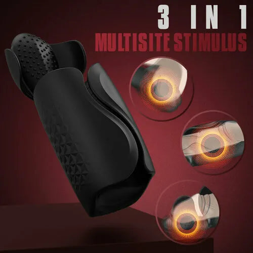 360° Wrapped Penis Traine Glans Stimulator Masturbator with 10 Pulse Vibration Modes