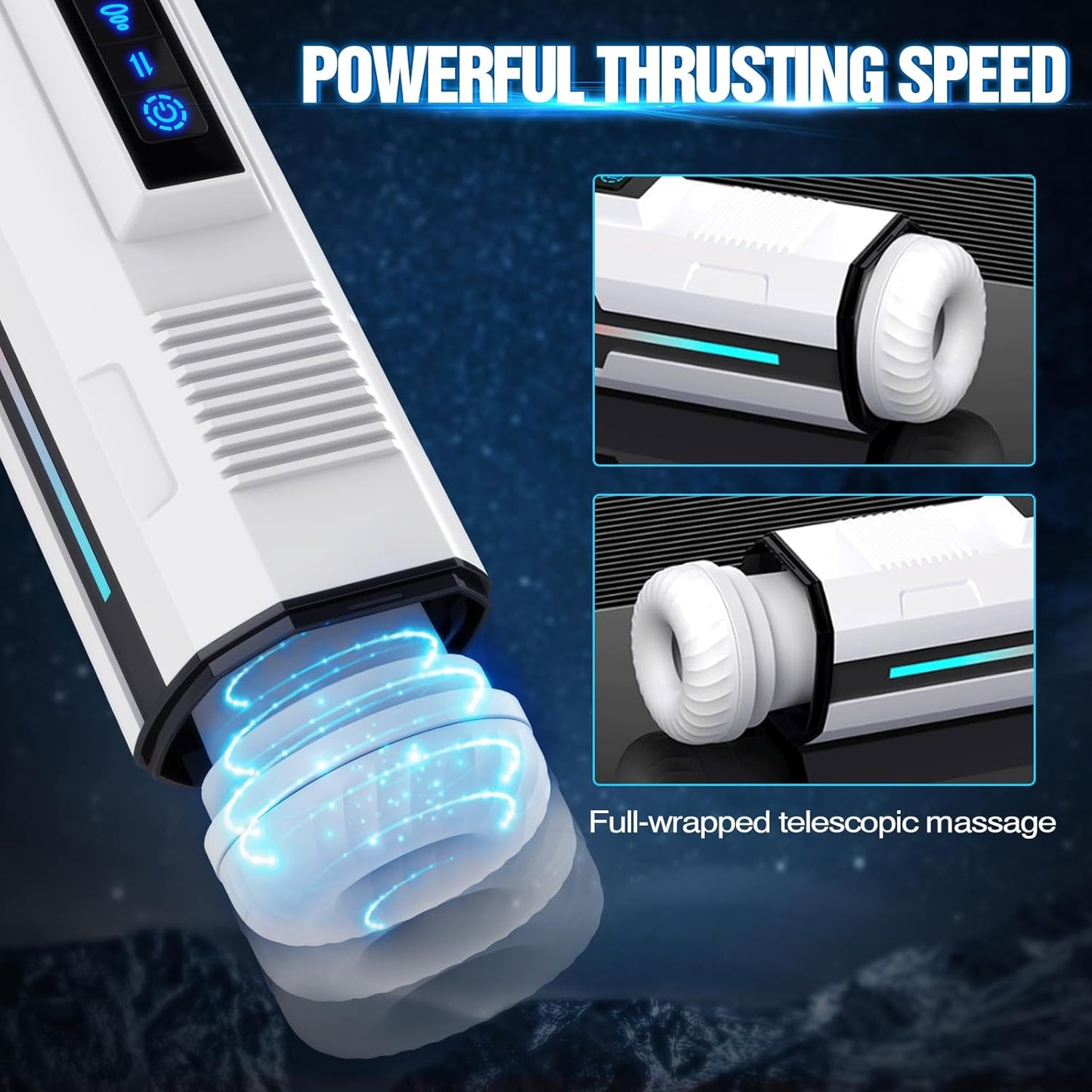 Automatic Masturbator Blowjob Machine with 7 Vibrating & 5 Sucking & Thrusting Modes