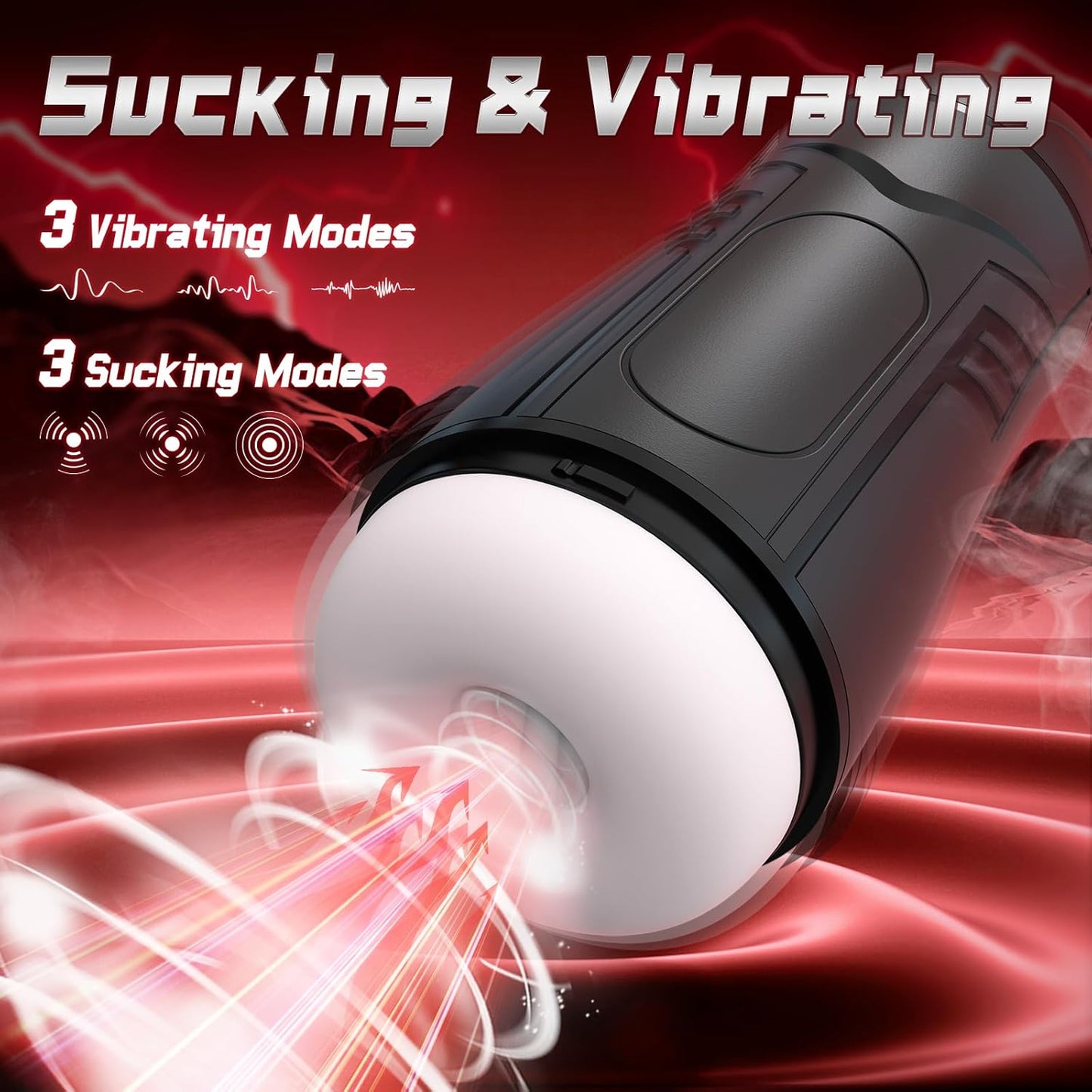 Automatic Male Masturbator Stroker with 3 Vibration & Suction Modes