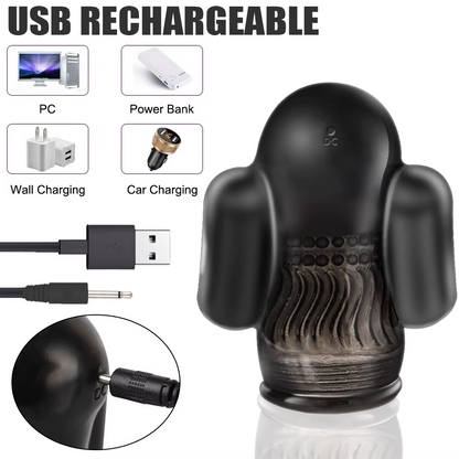 Electric Glans Trainer Penis Vibrator Masturbator with 8 Powerful Vibration Modes