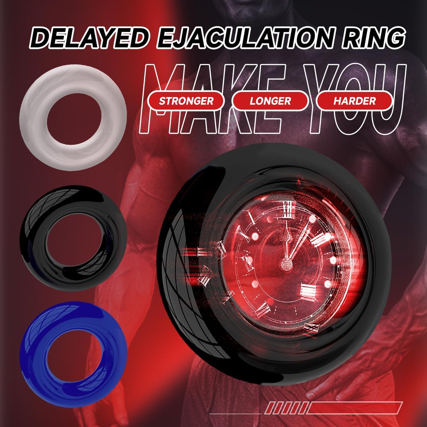 3 Colors Silicone Cock Penis Ring Male Sex Toys