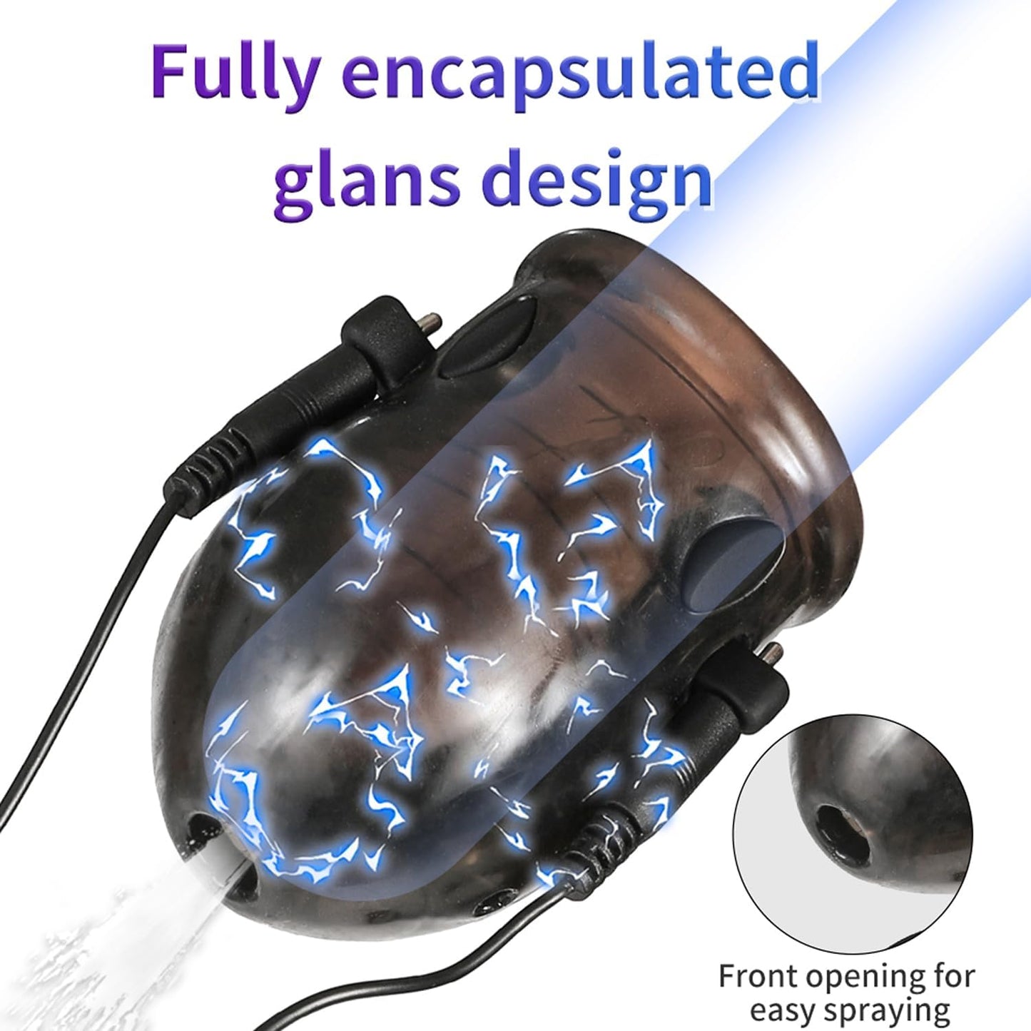 E-stim Glans Sleeve Penis Trainer Set with 8 Electric Shock Modes
