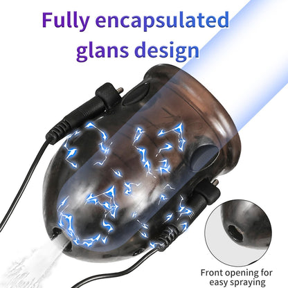 E-stim Glans Sleeve Penis Trainer Set with 8 Electric Shock Modes