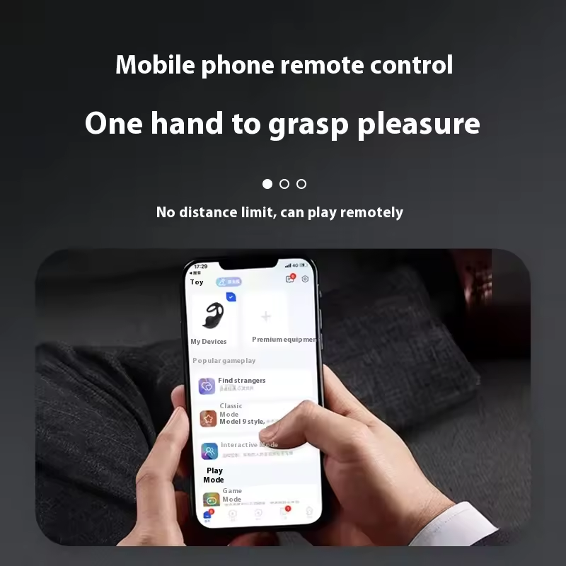 App-controlled Penis Ring Ejaculator Testicle Massage Glans Trainer with 10 Vibrations