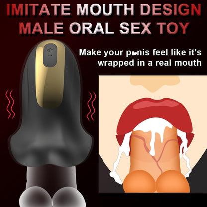 9 Vibration Modes Oral Sex Stimulator Male Masturbation Cup Penis Trainer