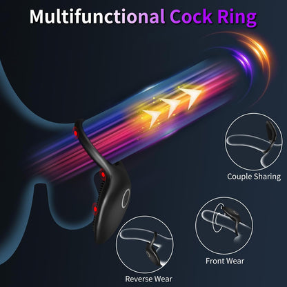 Smart Cock Ring Penis Trainer Stimulator with 10 Intense Vibration Modes