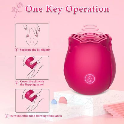 Rose Toys Clitoral Vibrator  with 7 Mind-Blowing Tapping Modes