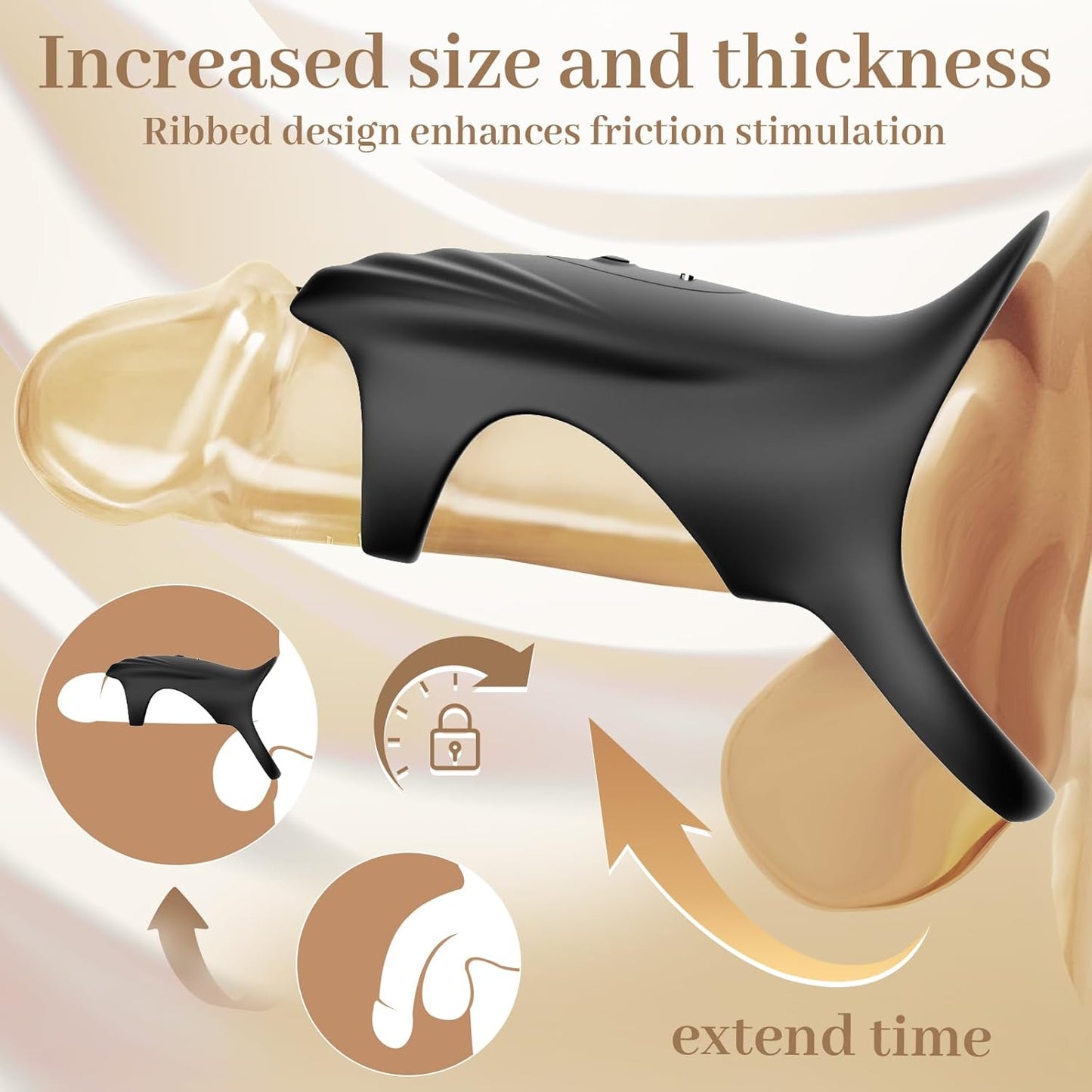 Electric Cock Ring Penis Trainer Vibrator Masturbator with 9 Vibration Modes