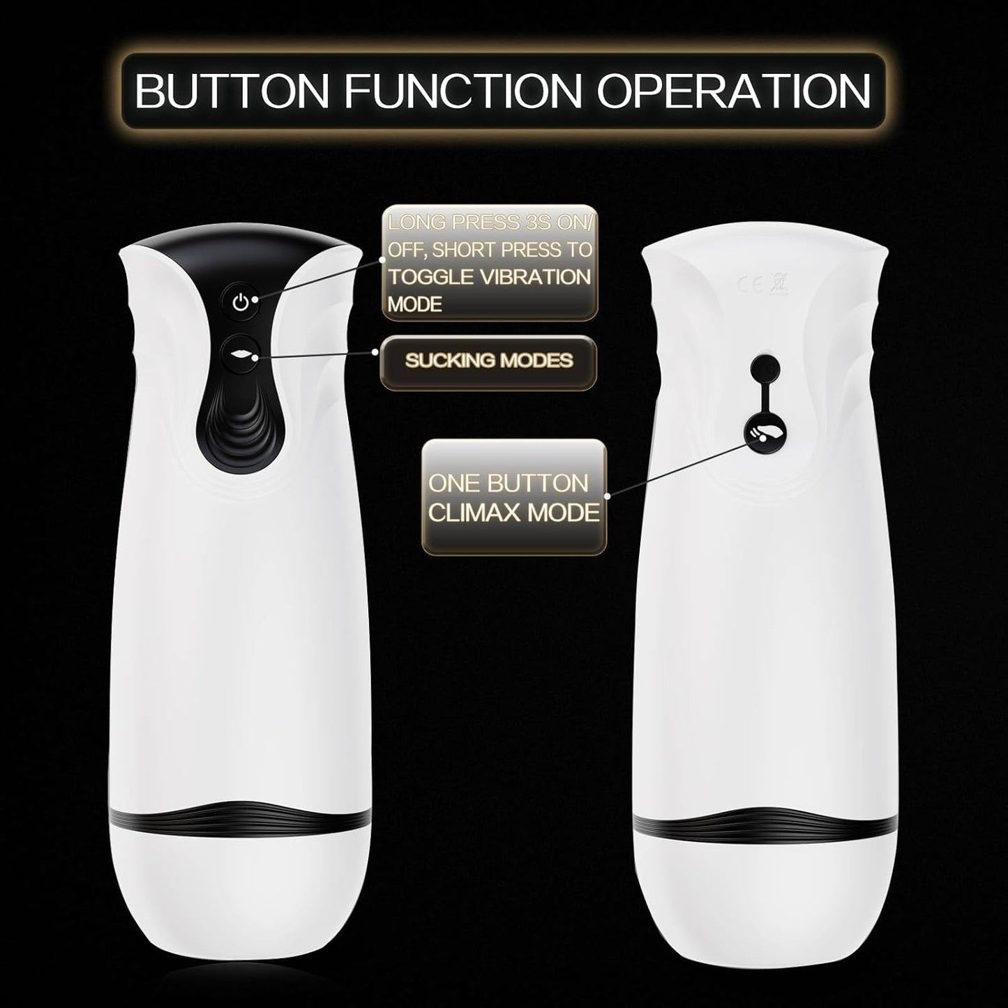 Automatic Sucking Masturbator Penis Trainer with 10 Vibration & 4 Sucking Modes