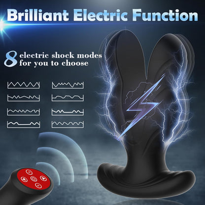 E-stim Anal Plug Prostate Vibrator with 8 Electric Shock & Vibrations