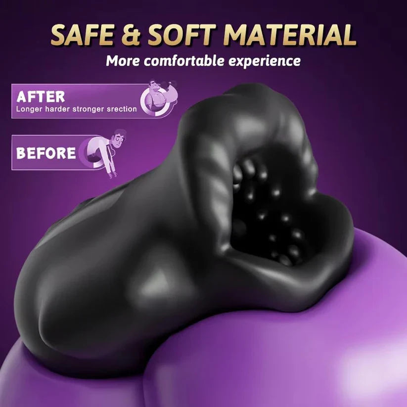 360° Wrapping Penis Vibrator Glans Trainer Stroker Masturbator with 10 Vibration Modes