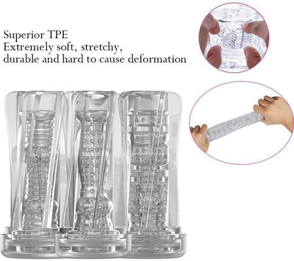 Hands Free Penis Trainer Pocket Pussy Masturbator Stroker with 3 Training Modes