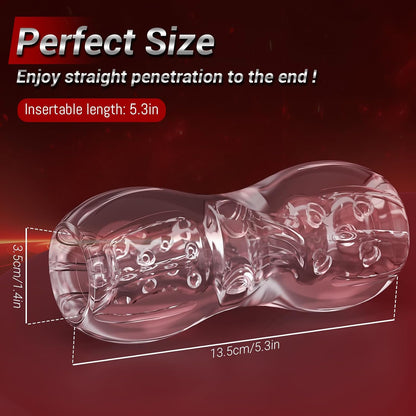 Open Ended Pocket Pussy Stroker Blowjob Penis Trainer Masturbator