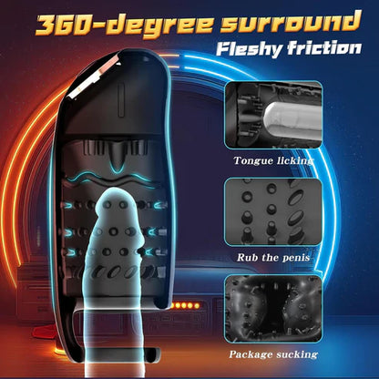 Electric Penis Trainer Vibrator Glans Stimulator Masturbator with 9 Vibration Modes