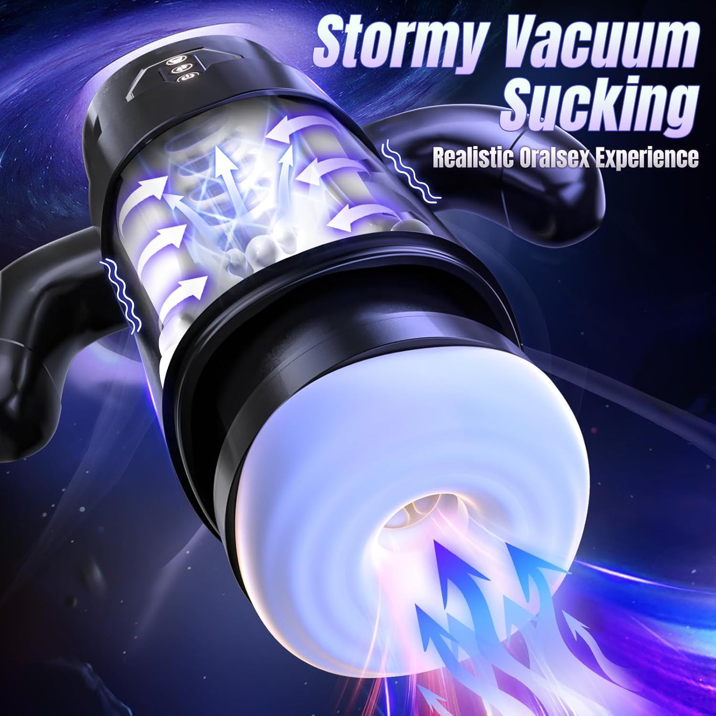 Automatic Masturbator Stroker Sex Machine with 6 Thrusting & 3 Suction