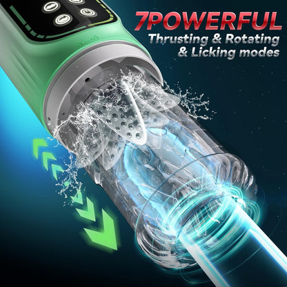 Automatic Masturbator Penis Pump with 3 Pump & 7 Thrusting Rotating Vibrating Sucking Modes