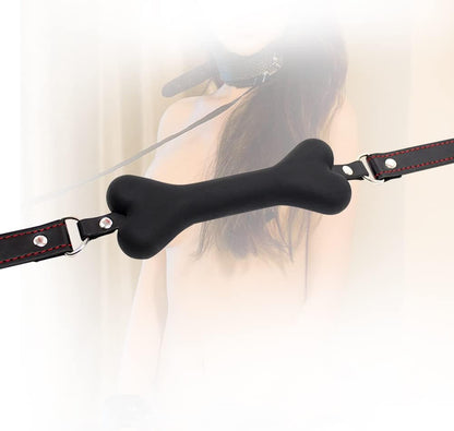 Dog Bone Mouth Gag Bite Ball Bondage Restraint SM Slave Toy
