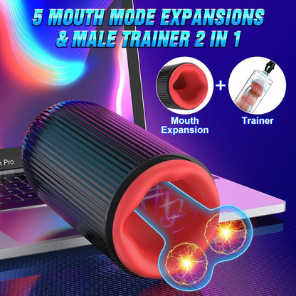 3 IN 1 Automatic Masturbator Penis Vibrator with 10 Vibrating & 3 Rotating Modes