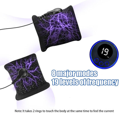 2-Piece Electric Shock SM Cock Ring Stimulator Set