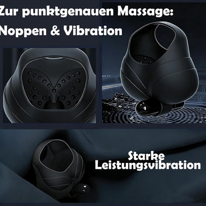 Testicle Cock Ring Vibrator Massager Masturbator with Powerful Vibrations