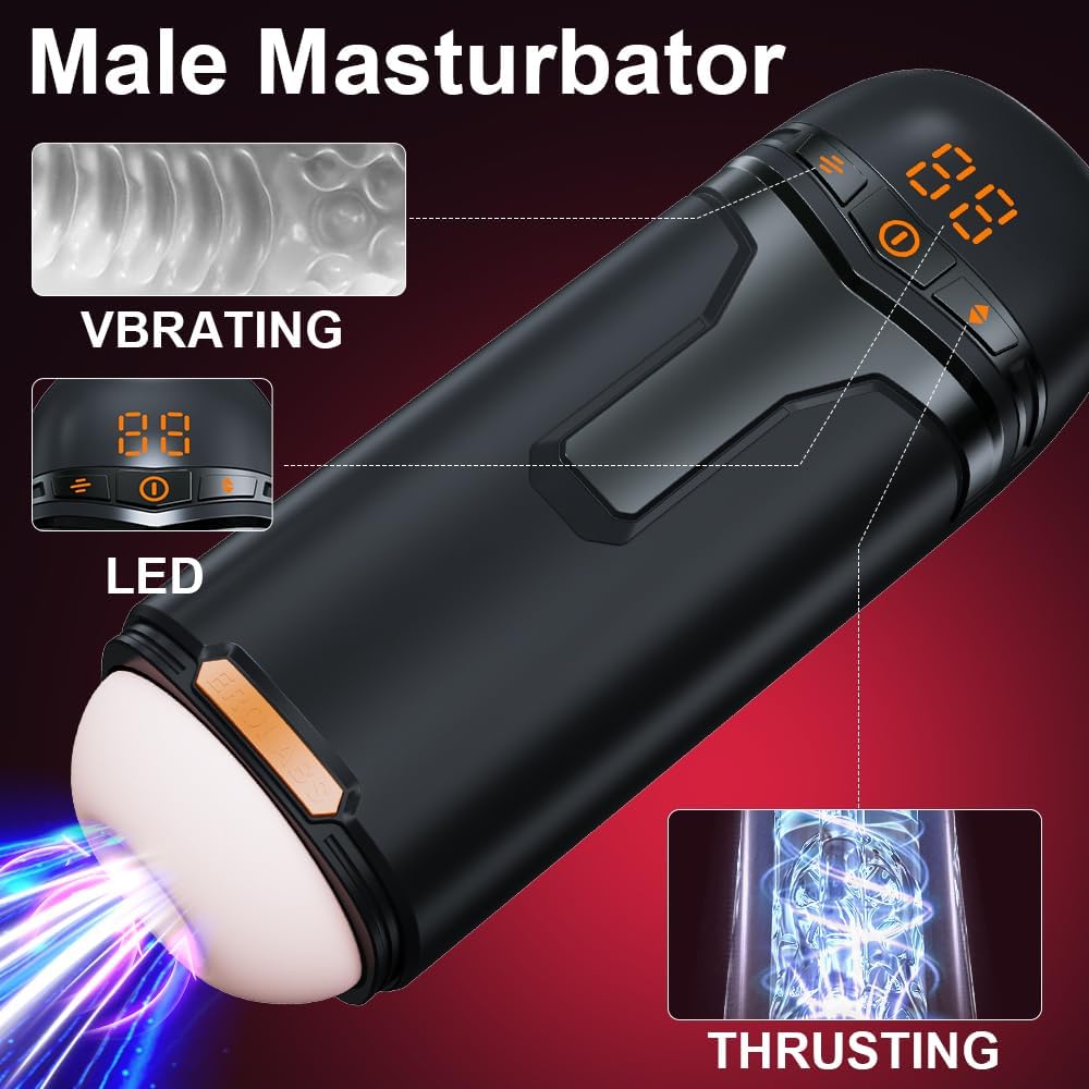 Electric Masturbator Vacuum Pump with 10 Thrusting & Rotating & Vibrating & Sucking