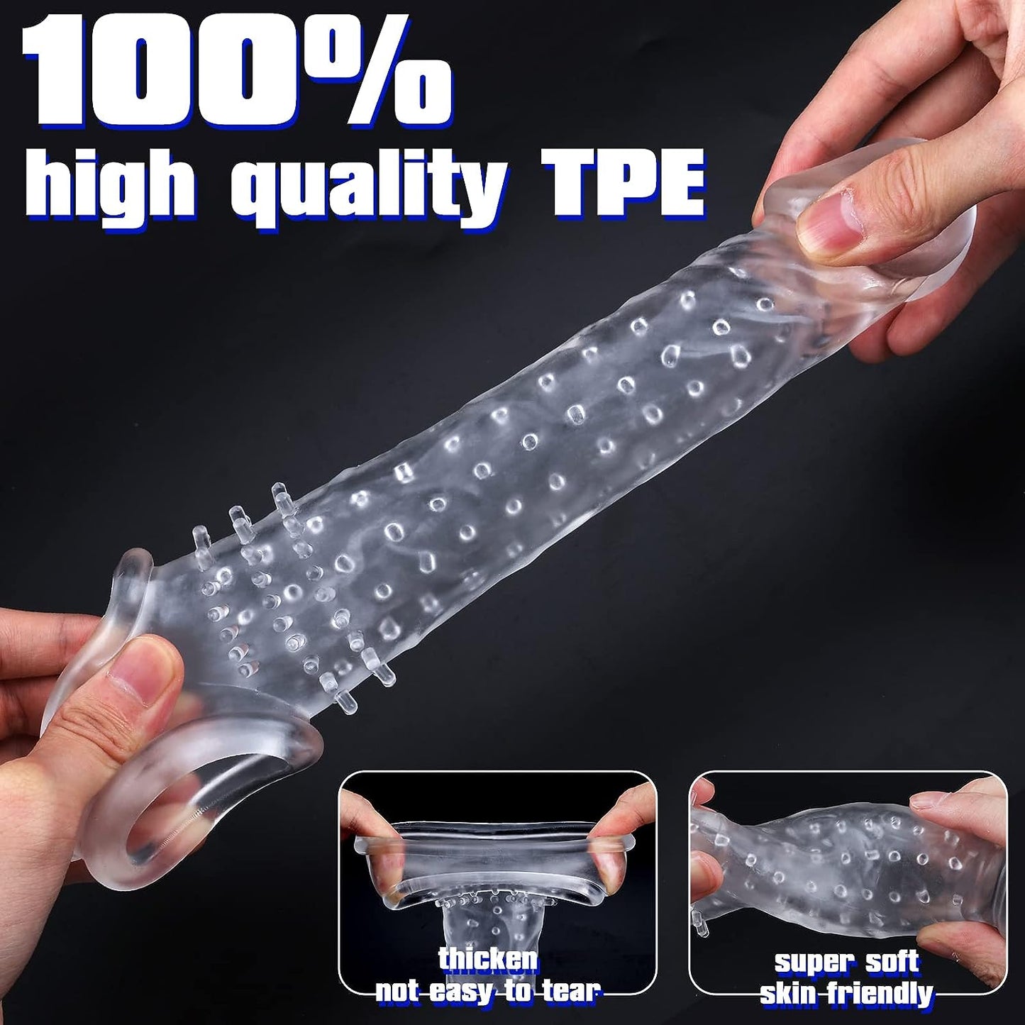 7.9 inch Clear Penis Sleeve Cock Extender