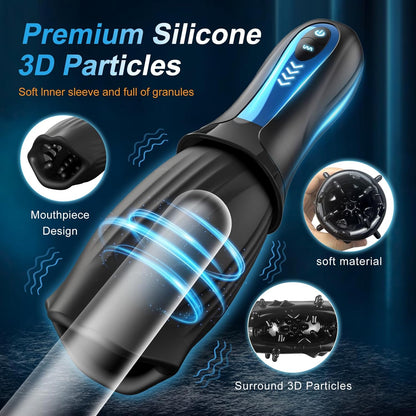 Automatic Masturbator Penis Trainer Stroker Blowjob with 5 Vibrating & 5 Rotating Modes