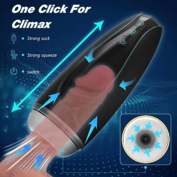 Automatic Sucking Male Masturbator Stroker with 9 Vibration & 5 Suction Modes