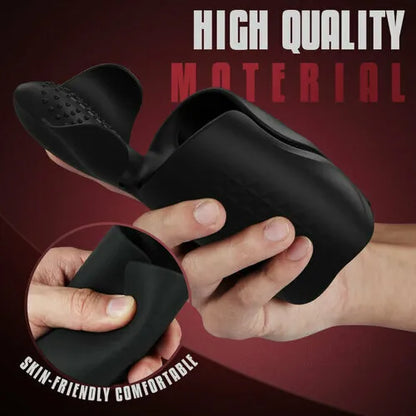 360° Wrapped Penis Traine Glans Stimulator Masturbator with 10 Pulse Vibration Modes