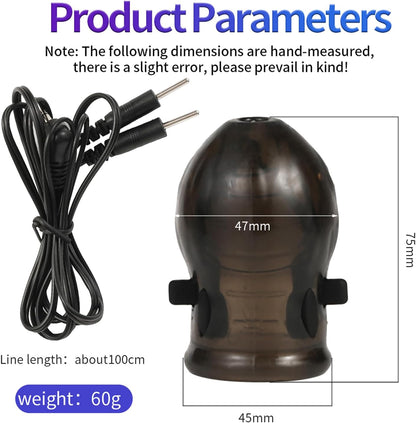 E-stim Glans Sleeve Penis Trainer Set with 8 Electric Shock Modes
