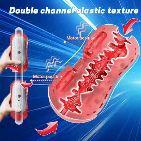 Automatic Penis Trainer Vibrator Pocket Pussy with 9 Thrusting & 9 Rotating Modes