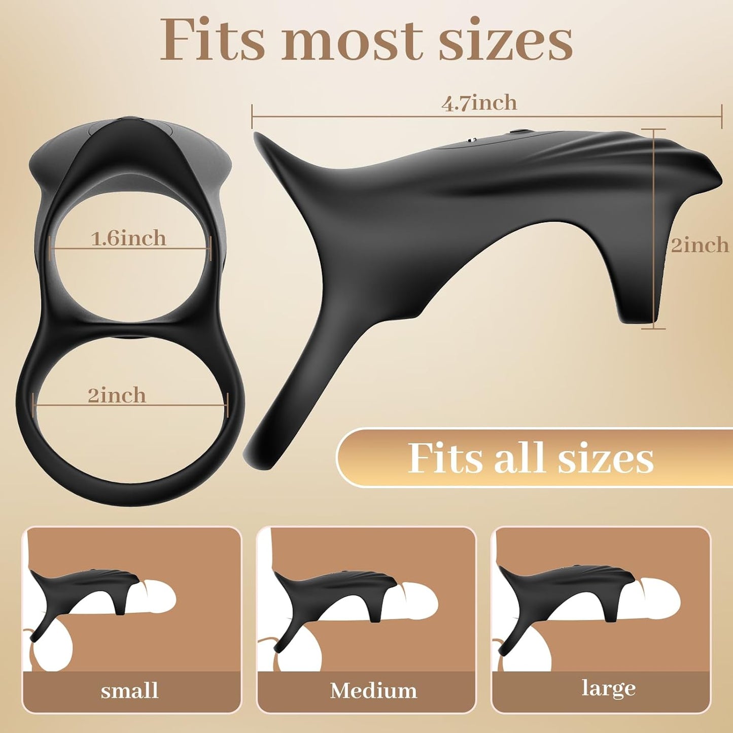 Electric Cock Ring Penis Trainer Vibrator Masturbator with 9 Vibration Modes