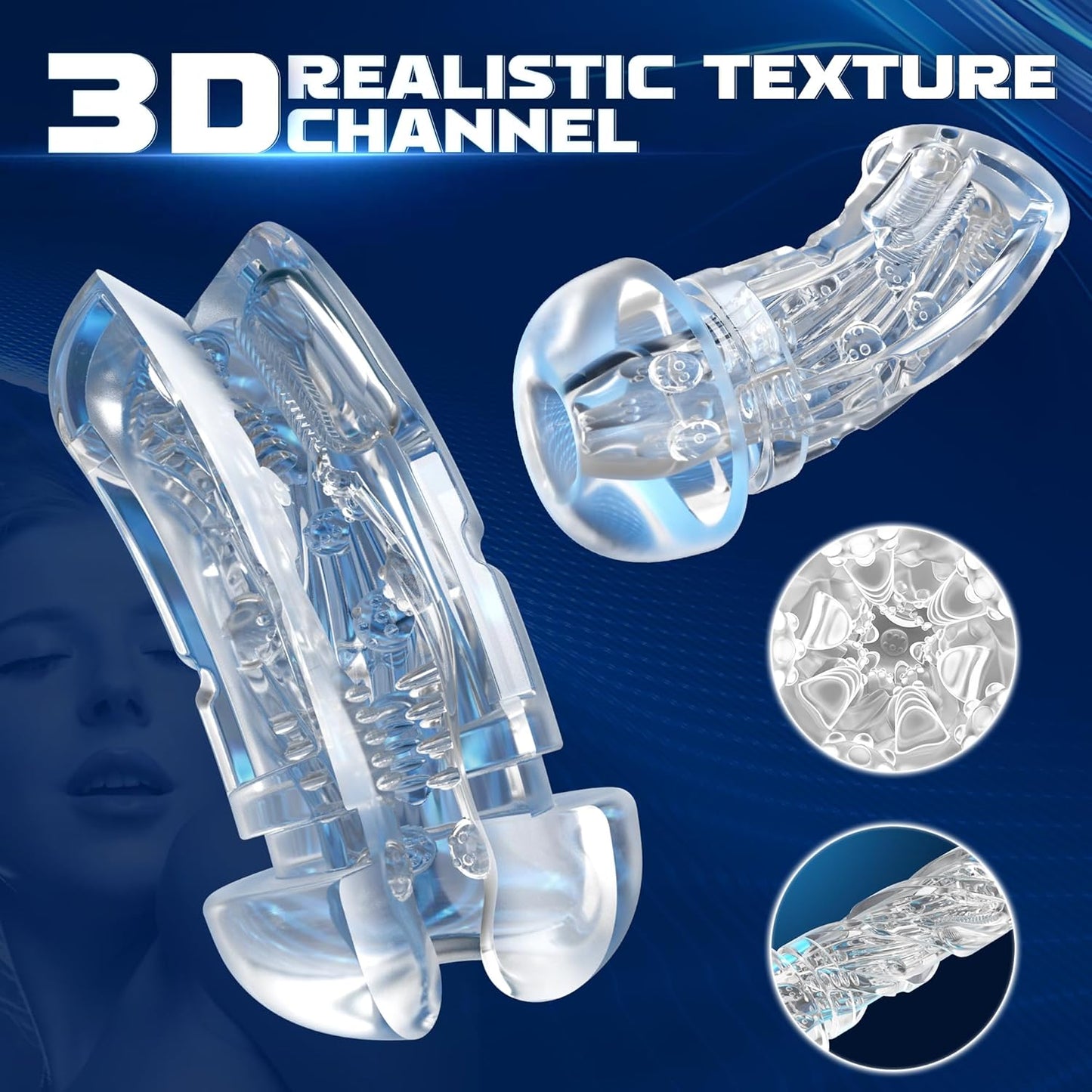 Automatic Masturbator Stroker Blowjob Sex Machine with 10 Vibration & Suction Modes