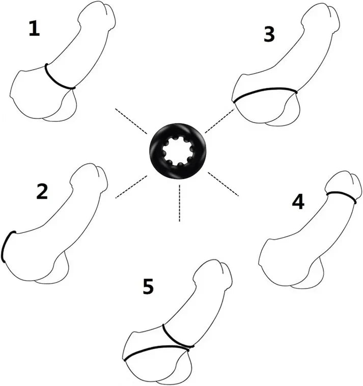 Electric Penis Ring Vibrator Glans Trainer with 4 Powerful Vibration Modes