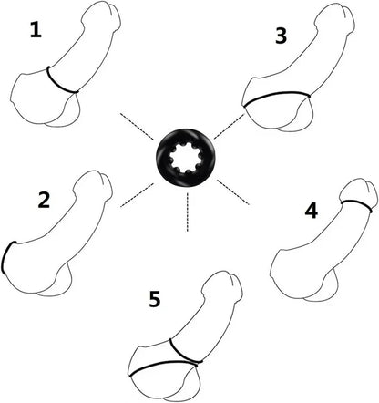 Electric Penis Ring Vibrator Glans Trainer with 4 Powerful Vibration Modes