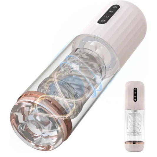 Automatic Masturbator Penis Pump with Vacuum Pump & 7 Thrusting Rotating Sucking Moaning