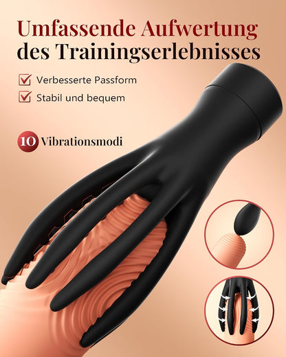2 IN 1 Penis Trainer Vibrator Set Detachable Anal Plug with 10 Vibration Modes