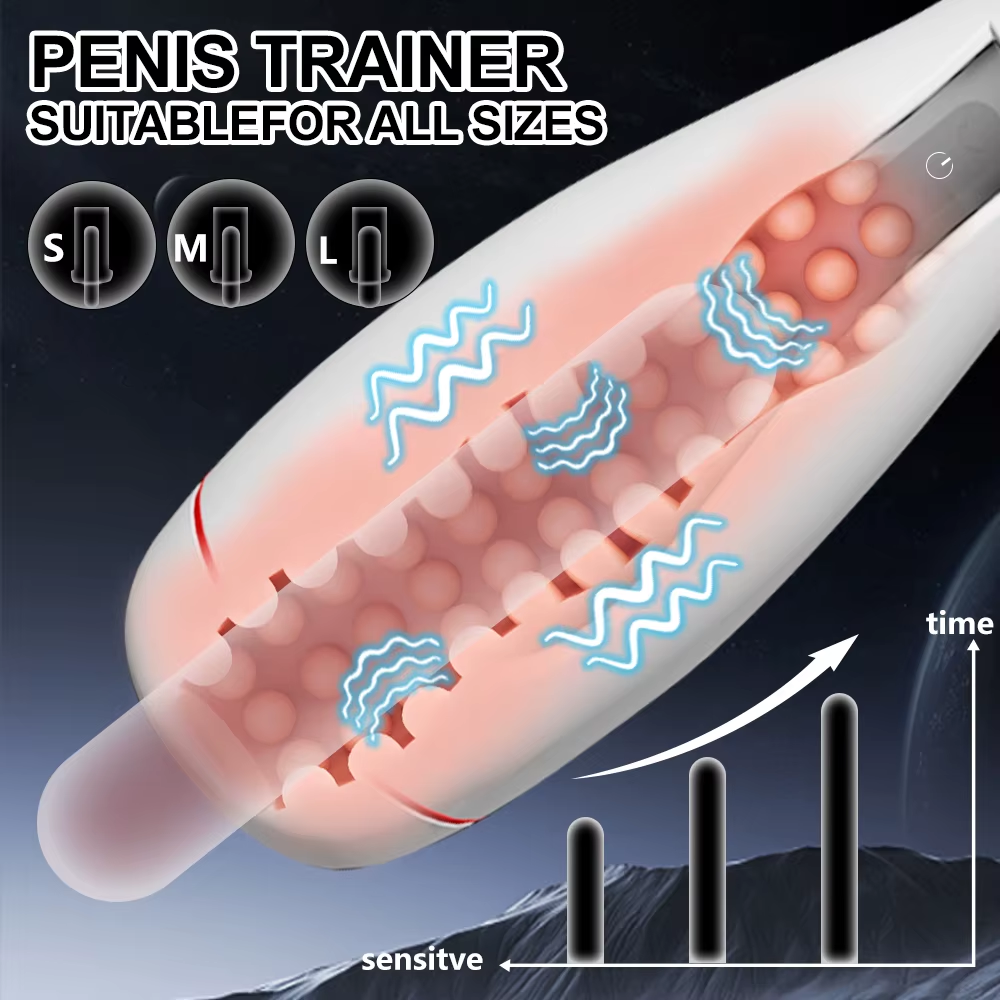 Automatic Masturbator Blowjob Penis Trainer Stroker with 10 Vibration Modes