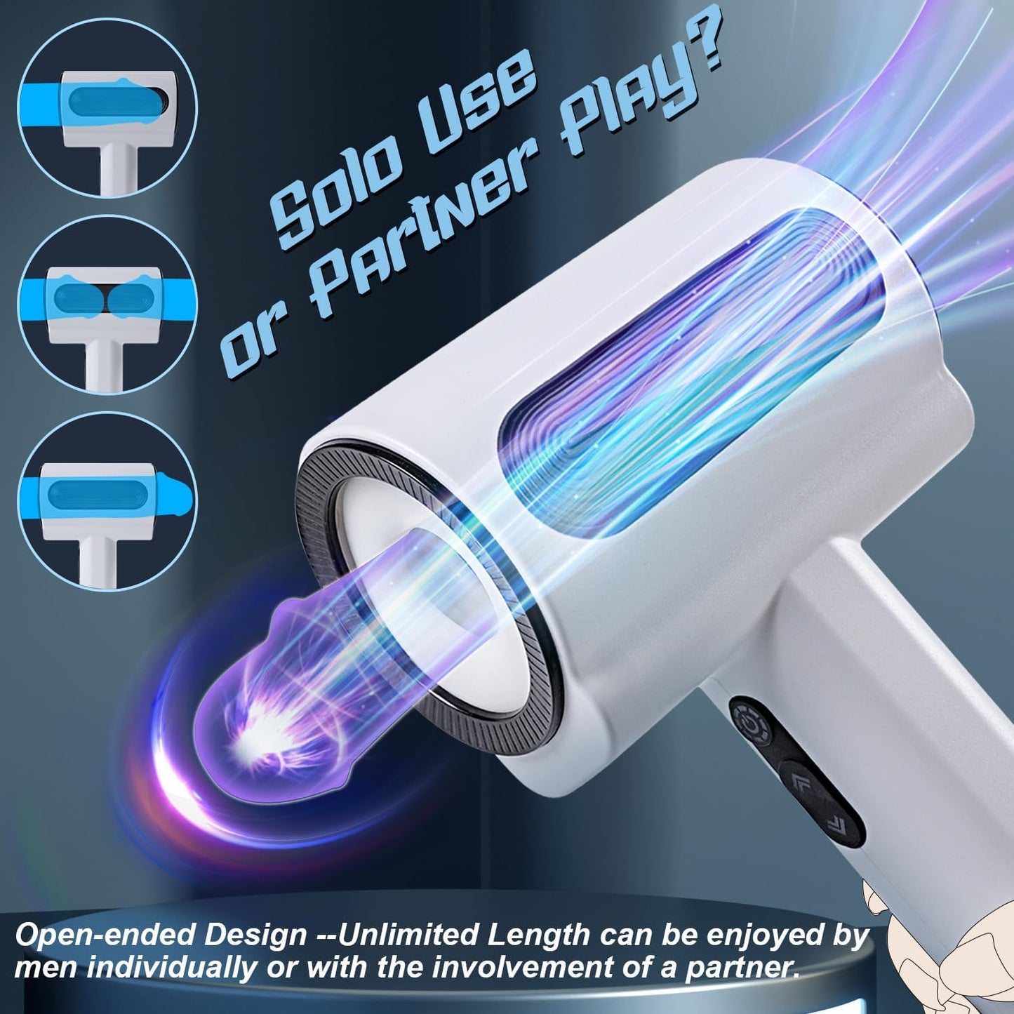 Automatic Masturbator Penis Vibrator Stroker with 5 Thrusting & 5 Rotating & 7 Vibrating