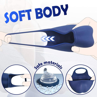 Testicle Cock Ring Penis Trainer Testicle Massager with 10 Vibration & Pulsation Modes