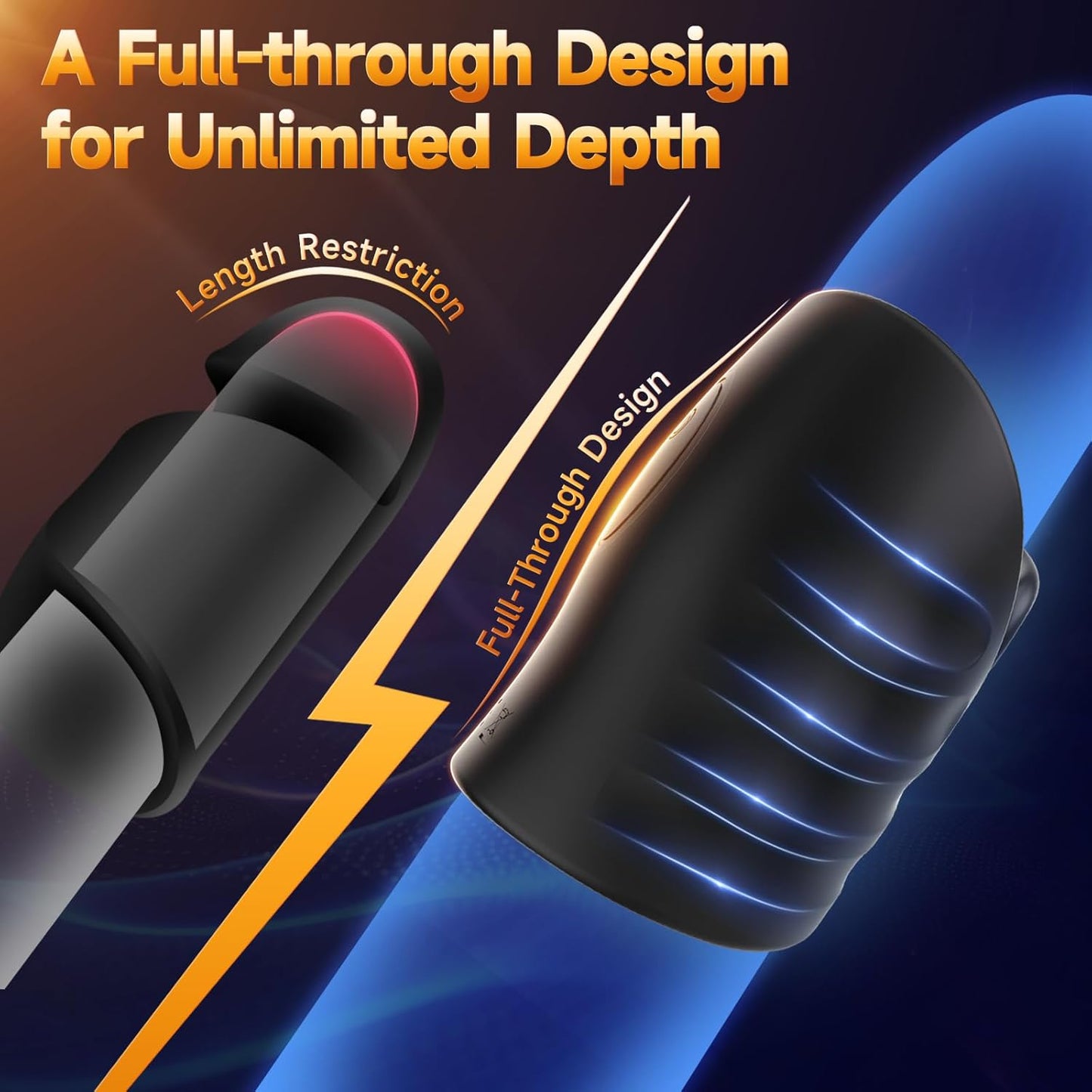 2 IN 1 Masturbator & Penis Trainer Glans Stimulator with 10 Vibration Modes