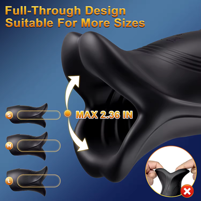 Oral Penis Trainer Vibrator Stroke Stimulator Masturbator Device with 9 Modes