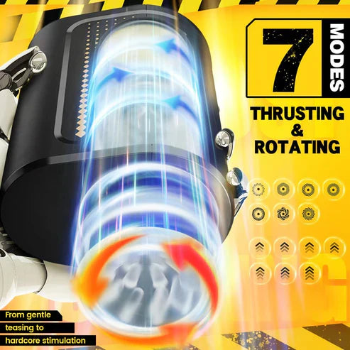 2 in 1 Automatic Masturbator Penis Trainer with 7 Thrusting & Rotating Modes