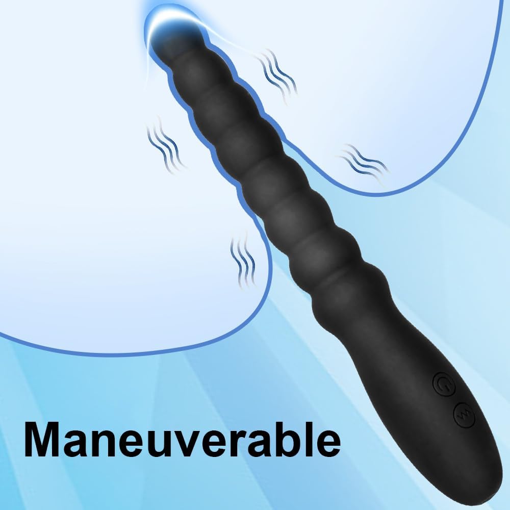 Vibrating Anal Beads Butt Plug with 10 Powerful Vibration Modes