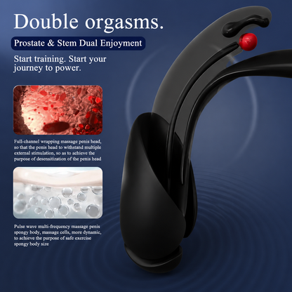 Electric Penis Trainer Dilator Urethral Vibrator Glans Stimulator with 10 Vibration Modes