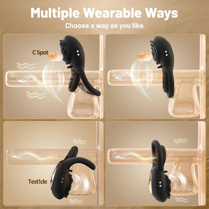 Remote Control Cock Penis Ring Vibrator with 8 Vibration Modes