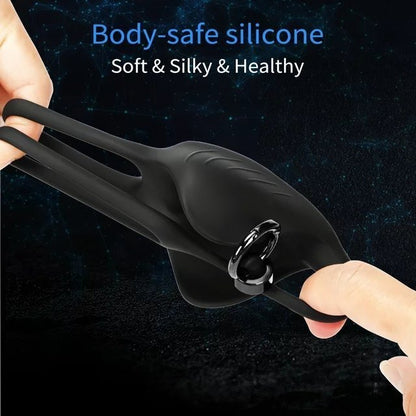 Testicle Massager Penis Trainer Vibrator Stimulator, Masturbator with 9 Vibration Modes